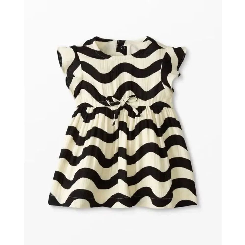 Hanna Andersson 18-24 Months Baby Girl Flutter Sleeve Muslin Dress